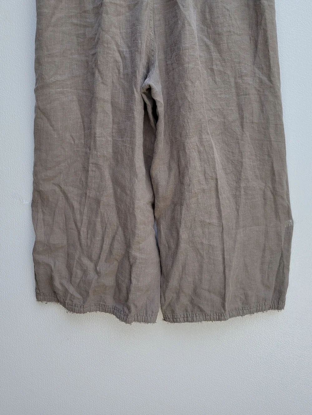 Cloth & stone Size M Women Relaxed Drawstring Wide-Leg Pants - Taupe